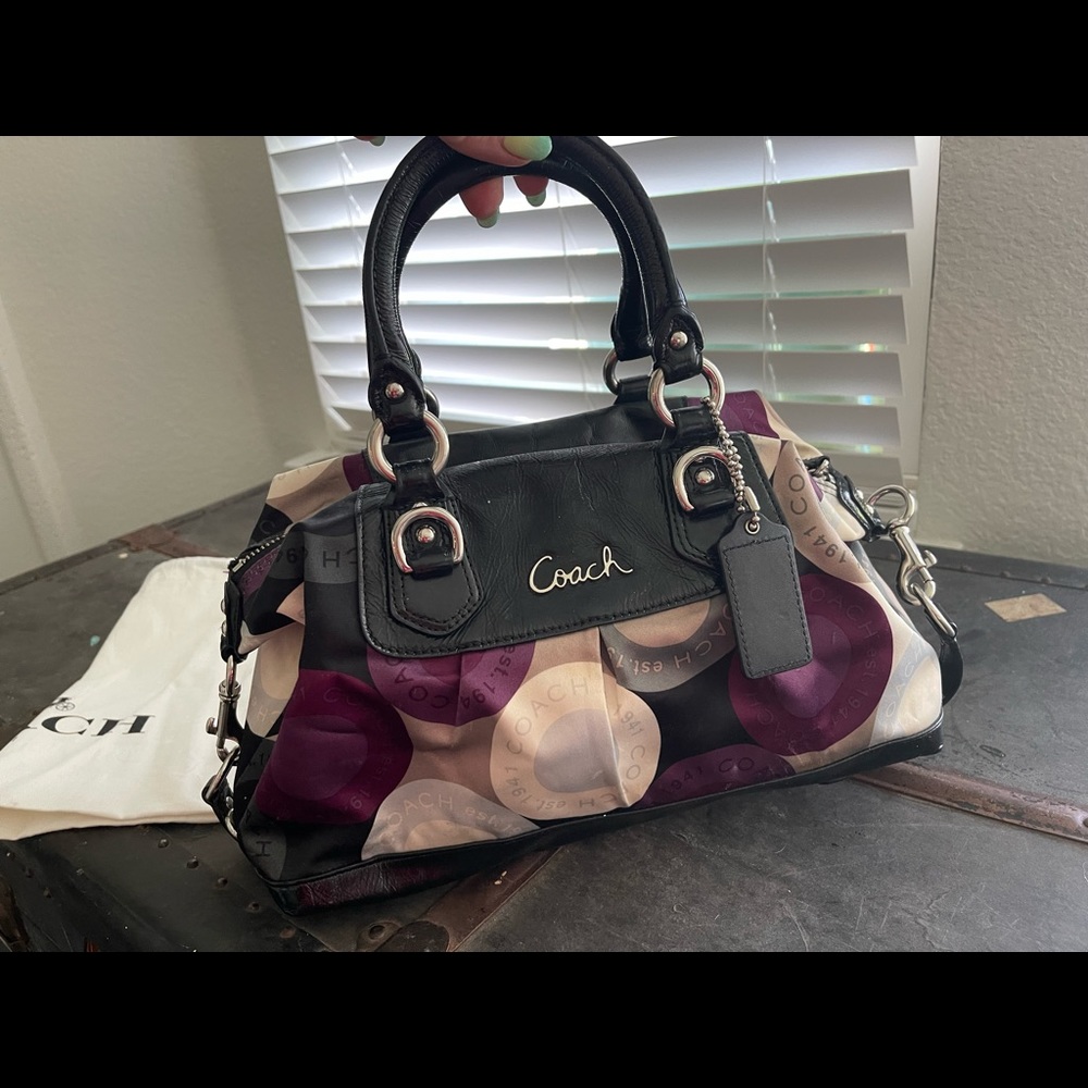 Authentic Coach handbag - Purple and black